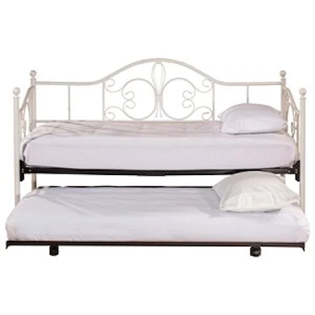 Intricate Metal Daybed with Trundle